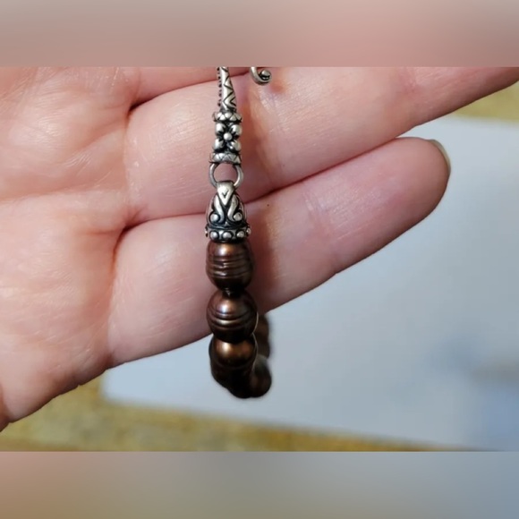 Barbara Bixby 18kt and Sterling Chocolate Pearl Key Enhancer Necklace - Picture 10 of 16